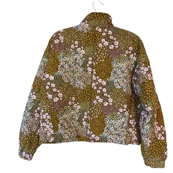 Sonoma Women’s Cottagecore Floral Quilted Zip Up Coat Jacket Pockets Size Large - Picture 3 of 10